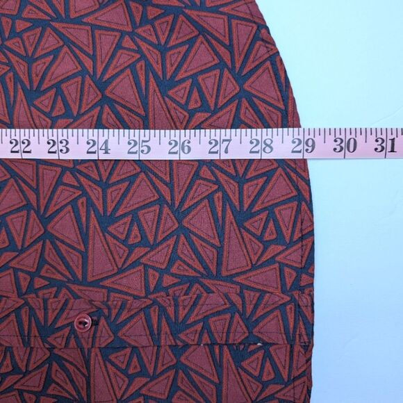 Desigual Man Triangle Print Long Sleeve Shirt Large Slim - Picture 9 of 11